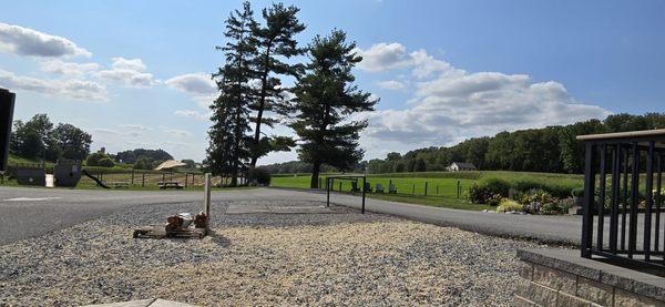 Farmland outside the ice cream shop