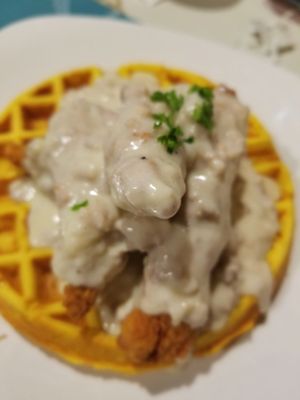 Waffle and chicken