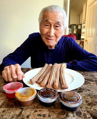 Dad with churros