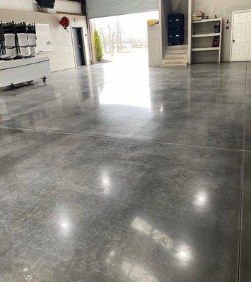 Polished concrete floor