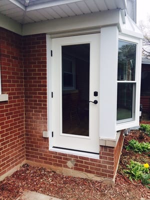 cut opening and installed a french door turned out beatiful