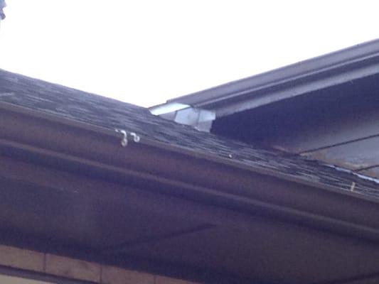 Photo of a recent reitz roofing job.  It looks worse than before.