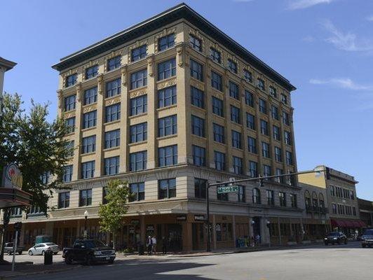 Our office is located on the 5th floor of the historic Blount bldg.