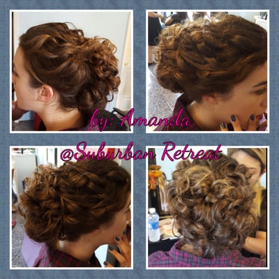 Wedding upstyle, curly hair