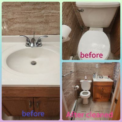 Bathroom cleaned by me