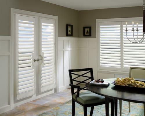 Shutters are like furniture for your doors and windows.  They provide privacy and are very energy efficient as well.