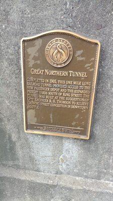 Great Northern Tunnel Historical Marker in Seattle WA