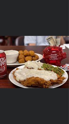 The Elks Lodge Chicken Fried Steak is top notch .... Came out quickly and was delicious .