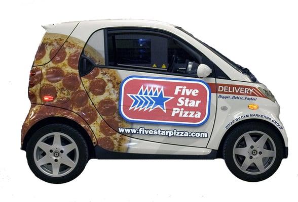 Vehicle Wrap for Five Star Pizza