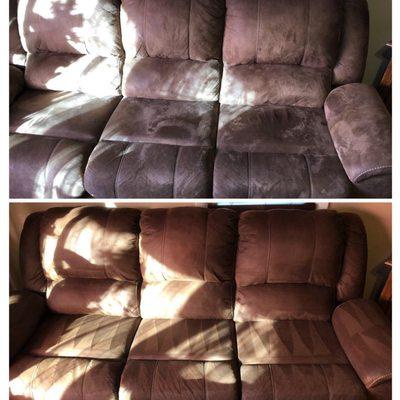 Fabric Furniture Cleaning - Before & After