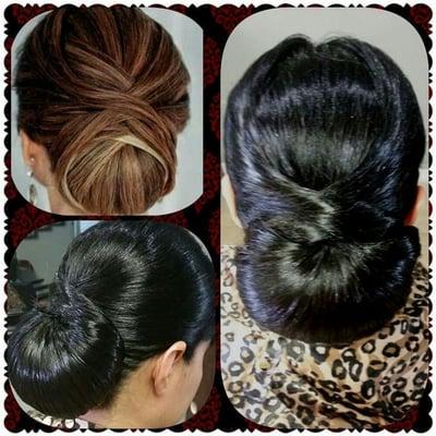 Client wanted updo like far left.