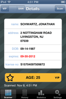 ID Scanner Screenshot