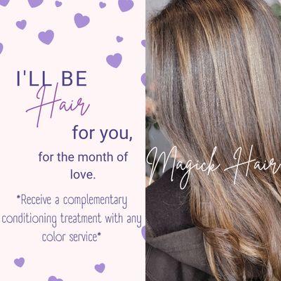 Receive a free conditioning treatment with and color service! 1/23-3/2