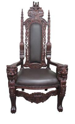 Mahogany Lion King Chair