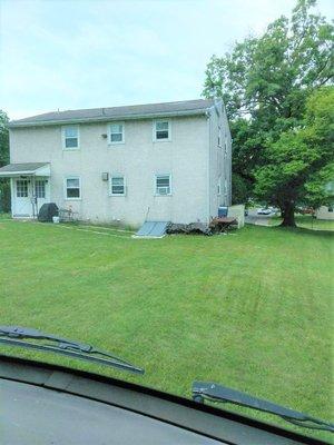 Hi,419 S Main Sellersville.
 Some tiles are missing and need to replace some wood.