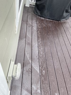 Cement damage on deck!