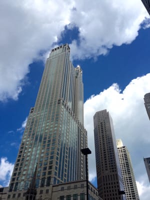 July 8, 2016; 900 North Michigan [Bloomingdale's Building], Chicago IL. Vertical mall, restaurants Condos (Completed in 1989; 66 floors)