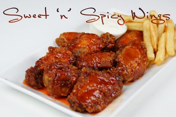 Sweet and spicy chicken wings