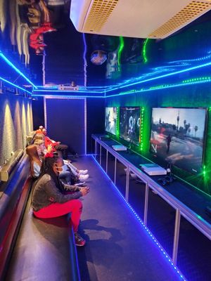 Climate controlled Gaming ! 4 - 50" screens with all of the latest and greatest games .