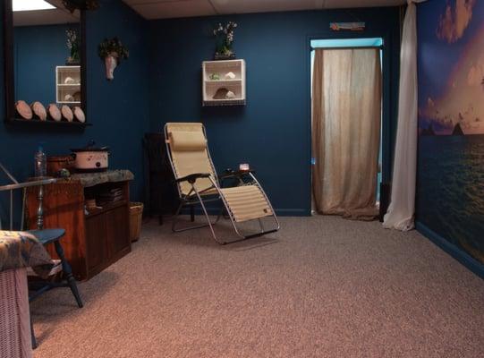 Tahiti Reflexology Room with Facial and Waxing salon in rear