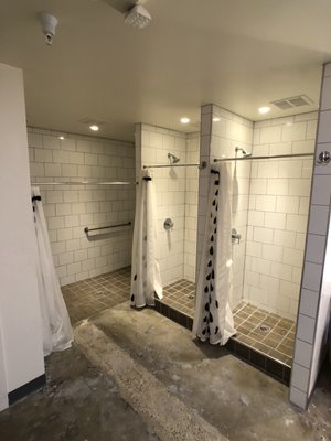 3 Showers in Men's and Women's locker rooms