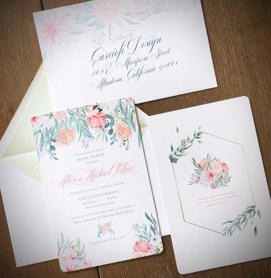 Springtime shower invitation