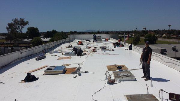 setting roof curbs for new package units