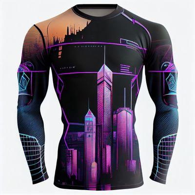 Mega city design BJJ rash guard design by Adept Creative