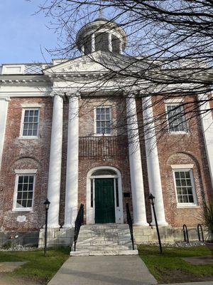 The grand entrance to the Lenox Library.