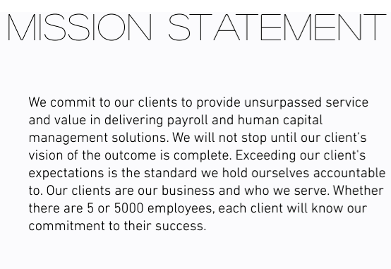 Our Mission Statement