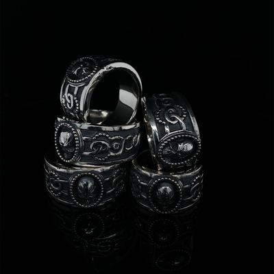 Incredible oxidized sterling silver rings.