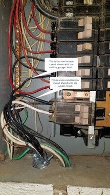 The HVAC circuit must not be shared with other circuit. Fire Hazard issue!