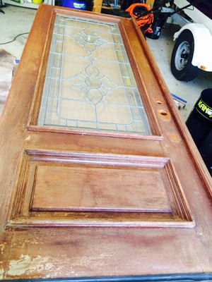 Door in the process of being restored