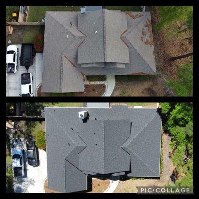 Before and After- Roof Upgrade to Atlas Pinnacle Impact