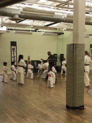 Sensei with the little dragons in action!