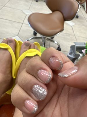 French shellac/gel and matching (regular) pedicure #32