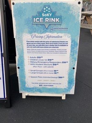 Free Skate rental included