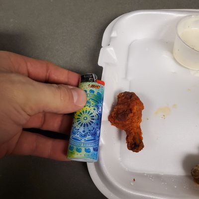 The smallest most overcooked wing I've ever had