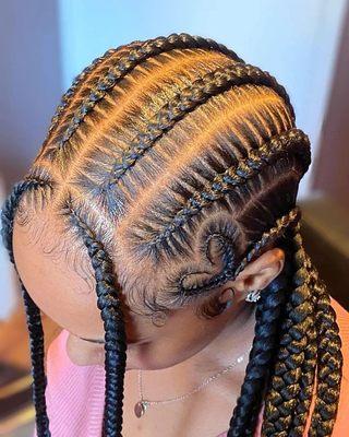 Cornrows braids