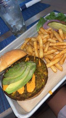 california veggie burger on gf bun