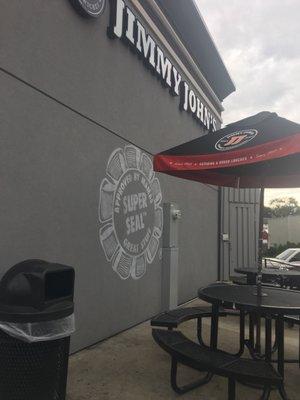 Cloudy, but perfect Fall weather for patio sandwiches