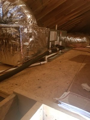 Rud split heatpump in attic