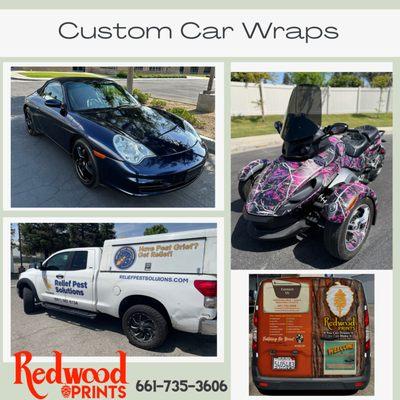 Custom car wraps to display your business or personality!