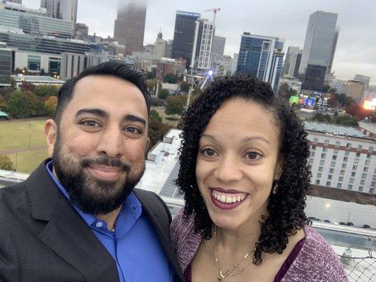 On the helipad overlooking centennial Olympic park