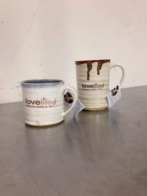 Handmade mugs for Amavida Coffee and Tea