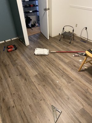 Vinyl plank install