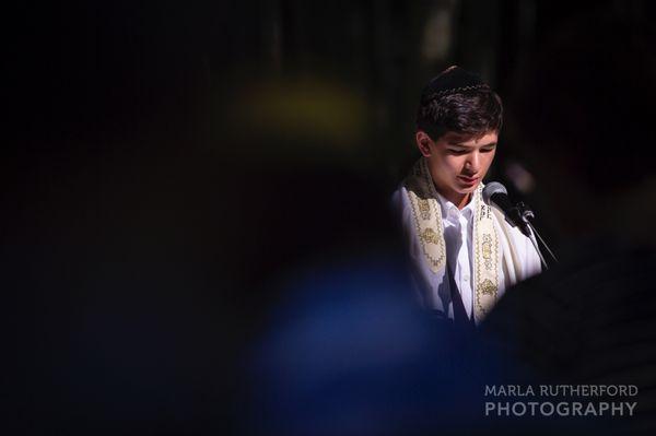 Bar Mitzvah ceremony in Golden Gate Canyon park near Boulder, Colorado.