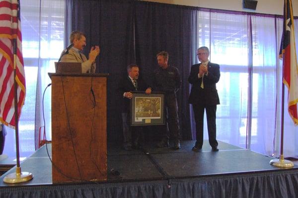 Our owner, Nevic Donnelly, receiving the Texas Arborist of the Year award in 2011.  We are so proud of him!