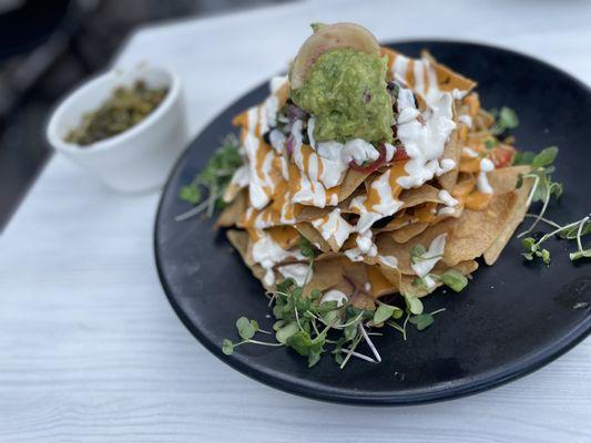 Nachos (as they are on the menu) + a side of nopales