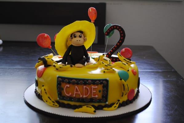 Curious George birthday cake